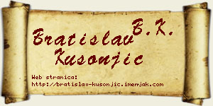 Bratislav Kusonjić vizit kartica